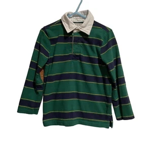 Hope & Henry Boys' Rugby Polo Shirt size XS Blue/Green - Picture 1 of 8