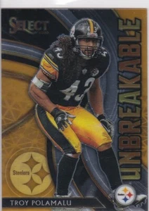 TROY POLAMALU Seleziona Carta Calcio INFRANGIBILE PITTSBURGH STEELERS HOFer! - Foto 1 di 2