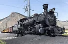 Art Steam Locomotive. Oil Painting Giclee Print Canvas