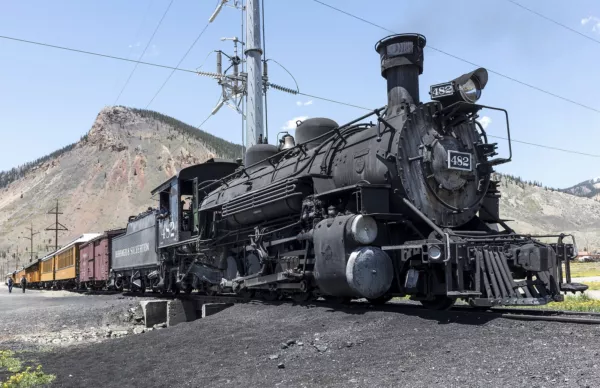 Art Steam Locomotive. Oil Painting Giclee Print Canvas