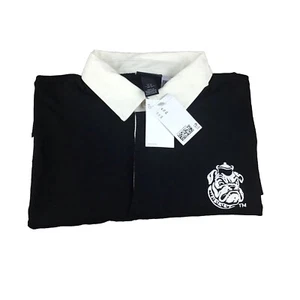 H&M Yale University Men's Black/White Relaxed Fit Rugby Polo Shirt Sz XL - Picture 1 of 16