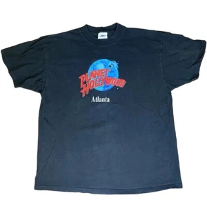 Vintage Planet Hollywood Atlanta Herren T-Shirt XL Schwarz Kurzarm Tee USA - Bild 1 von 4