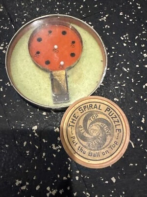 Vintage Tip Top Nerve Tester-The Spiral Puzzle Dexterity Game & Unmarked Puzzle - Image 1 of 4