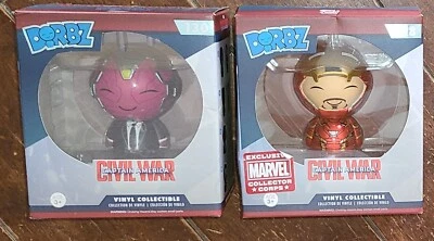 Dorbz Capitán América - Guerra Civil: #128 Iron Man/#130 Vision vinilo coleccionable Foto 1 de 3