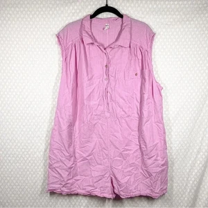 Free People Intimate Damen Strampler Gr. L rosa Nadelstreifen Baumwolle Jomo Taschen - Bild 1 von 5