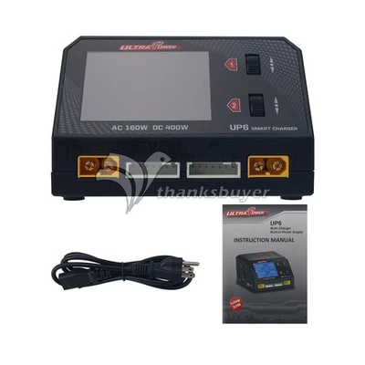 UP6 Dual Channel Battery Balance Charger Smart Discharger 400W AC DC for RC - Image 1 of 4