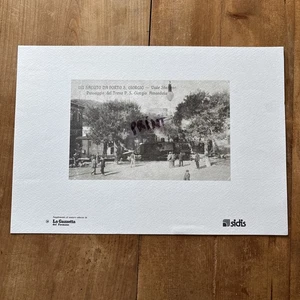 PORTO - SAN GIORGIO- Viale Stazione - TRENO Per AMANDOLA - Tavola Stampa D’epoca - Foto 1 di 10