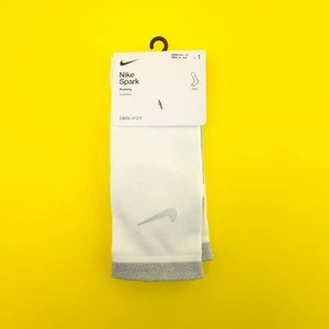 Calze da corsa Nike Spark ammortizzate Crew taglia media 8-9,5 uomo bianche solo 1 paio - Foto 1 di 6