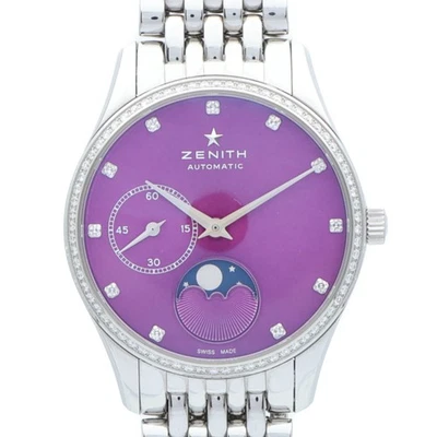 ZENITH Elite Ultra Thin Lady Moonphase 16.2310.692 Automatic Watch SS Diamond - Image 1 of 4