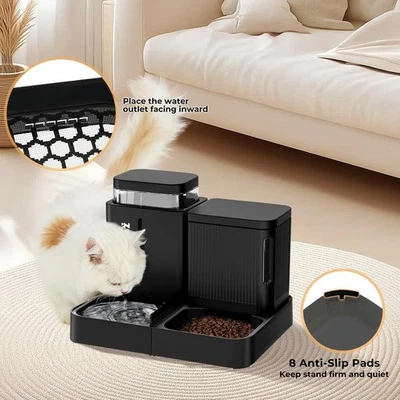 Alimentador Gravity Cat y Dispensador de Agua, Alimentador Automático para Gatos 2 en 1 con 180 Grados Foto 1 de 4