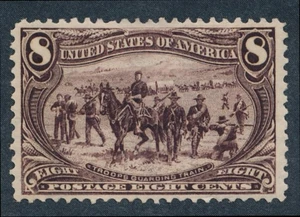 UNITED STATES (US) 289 MINT F-VF HINGED, THIN 8c TRANS-MISSISSIPPI - Picture 1 of 2