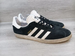 Adidas Gazelle Black Suede Sneakers 2018 Men's Sz 13 Skateboarding Shoes - Picture 1 of 11