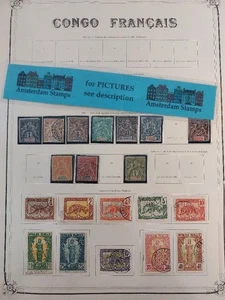 France Congo vf mostly used MH classic collection on pages High CAT - Picture 1 of 1