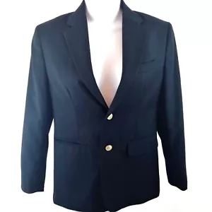 Nautica Womens Size 12 Suit Blazer 2 Button Black Wear To Work Lined Jacket - Picture 1 of 9