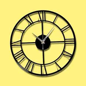Roman Numberal Skeleton Style Acrylic Clock - Many Sizes Available - Picture 1 of 1