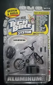 Vintage The Real Tech Silver Bike Build System Caliber Aluminum Finger Bike New - Picture 1 of 4