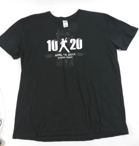Vintage 2013 Austin Texas 10 Miles 20 Bands 10x20 Tour XL Black T-Shirt - Picture 1 of 5