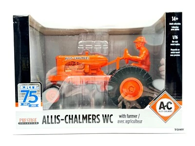 1/16 Allis Chalmers WC Tractor With Man, Ertl 75th Anniversary Black Box - Image 1 of 3