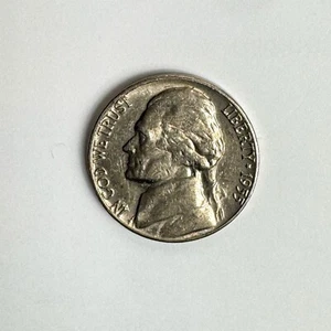 1955 D Jefferson Nickel About Uncirculated (AU) -- Free Shipping - Picture 1 of 2