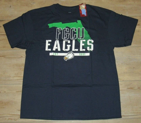 FGCU Florida Gulf Coast Eagles Cotton J.America Shirt T-shirt size Men's XL Cover