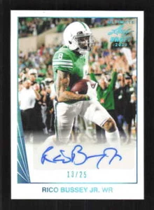 Rico Bussey Jr. 2021 Leaf Ultimate Draft 1990 Platinum #/25 Auto #90-RBJ - Picture 1 of 2