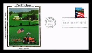 DR JIM STAMPS US COVER FLAG OVER FARM SELF ADHESIVE ATM FDC COLORANO SILK CACHET - Picture 1 of 2