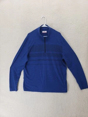 Grand Slam Men Sweatshirt Extra Large Blue Heathered Poly Blend Long Sleeve - Image 1 of 4