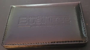 Cowhide James Madison University College of Business Mission Values Card Holder - Picture 1 of 8