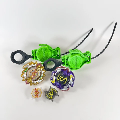 Beyblade Burst Left Astro & Right Artemis Lot Of 2 + Launchers TOMY 2017 Cover