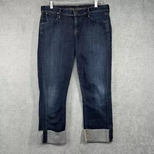 Pantalones de mezclilla para mujer Dani recortados pierna recta talla 29 con puños - Imagen 1 de 15