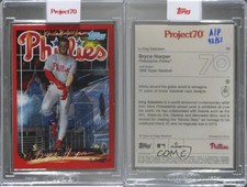 2021 Topps Project 70 Artist Proof Silver Frame /51 Bryce Harper King Saladeen
