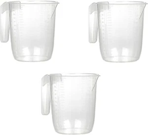 3x Large Measuring Jugs 2L with Handle BPA-Free Measuring Scales Water Gravy - Picture 1 of 6