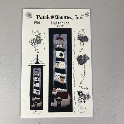 Lighthouse Quilt Pattern Patch Abilities P39 Mini 6X21 Wall Hanging Nautical New - Image 1 of 4