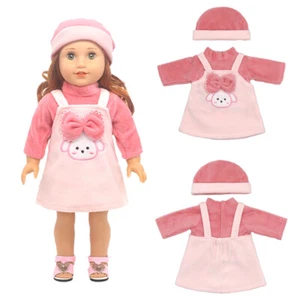 3PCS/Set Clothes Outfit Newborn Girl Clothes W/Hat For 16~18" Reborn Baby Doll - Picture 1 of 12
