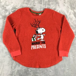 Peanuts SNOOPY Sherpa Pullover, Damen L, rot Feiertage Weihnachtsgeschenke - Bild 1 von 14