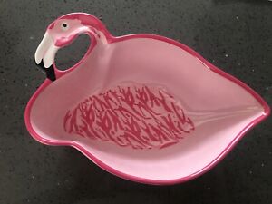 Pink Flamingo MELAMINE Large Snack Appetizer Chip Bowl 15" Serving Summer