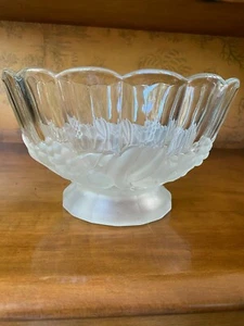 Einzigartige schwere 9" Art Deco mundgeblasene Glasschale mit mattiertem Obstüberfang - makellos - Bild 1 von 7