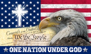 USA Eagle One Nation Under God 3'X5' Flags ROUGH TEX® 100D - Picture 1 of 1