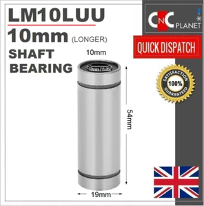 LM10LUU 10mm Linear shaft bar Rail slide Bearing Longer Motion 3D Printer CNC UK - Picture 1 of 2