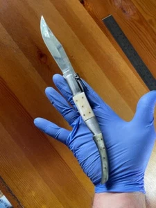 5.3" Arabian Style Navaja Folding Pocket Knife Bull Horn Scales With Ratchet - Picture 1 of 14