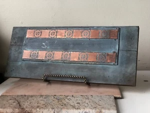 Stunning Large Vintage Copper Letterpress Printing Block -Floral Motif - Picture 1 of 17