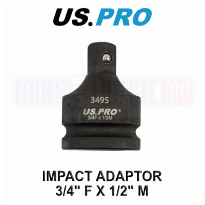 US PRO Tools Impact Socket Adaptor Step Up Adapter 3/4" Inch F to 1/2" Inch M  - Image 1 of 3