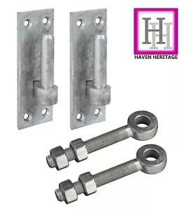 12mm Pin Bracket & 12mm X 150mm Adjustable Eye Bolts Galvanised 1 x Pair - Picture 1 of 6