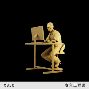 1/64 Computer programmer Scene Minitures Figures Doll For Cars Vehicles Toy gift - Picture 1 of 4
