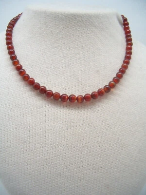 Collana in AGATA naturale e chiusura in argento 925 - girocollo pietre dure - - Immagine 1 di 4