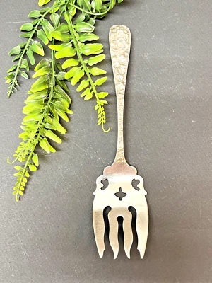 Sterling Silver Stieff  Serving Fork  8-5/8" Lg  91 Gr. Forget-me-not 1900's - Image 1 of 4