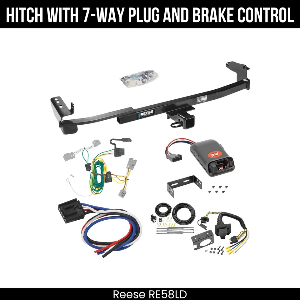 Paquete de remolque de enganche + control de freno para 08-09 Ford Taurus X 44525 receptor de 2" clase 3 Foto 1 de 4