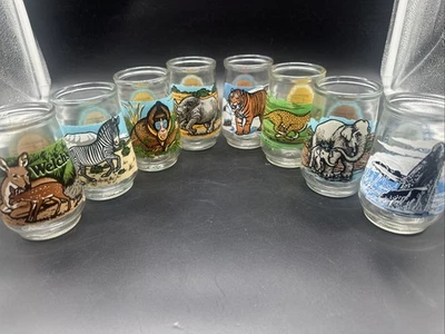 8 Collectible Welch’s Endangered Species North American Animal Jelly Jar Glasses - Image 1 of 4