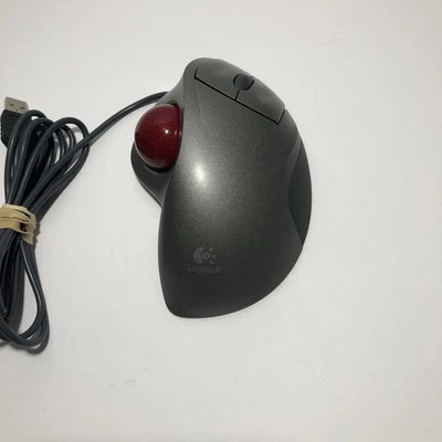 Logitech T-BB18 Trackman Wheel USB Trackball Mouse Tested And Works  - Image 1 of 3