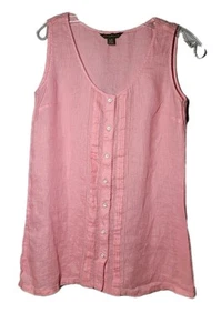 Tommy Bahama Leinen ärmellose Bluse lila Mischung Gr. Große - Bild 1 von 6